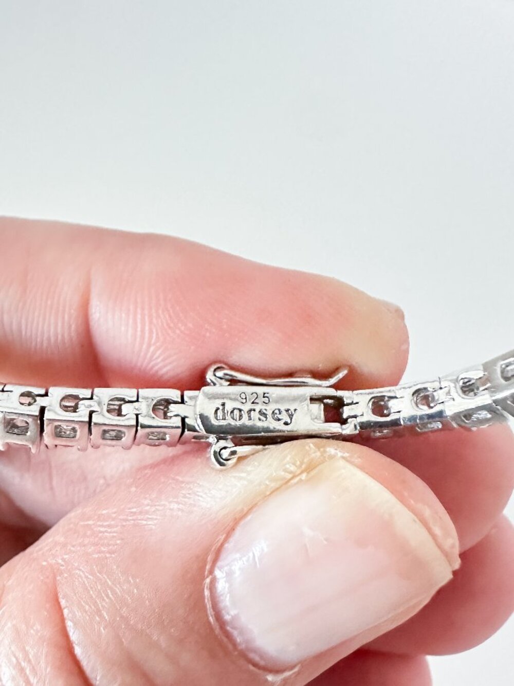 Dorsey KATE RIVIÈRE BRACELET IN 3MM LAB WHITE SAPPHIRE 7" - Like New - Picture 7 of 9